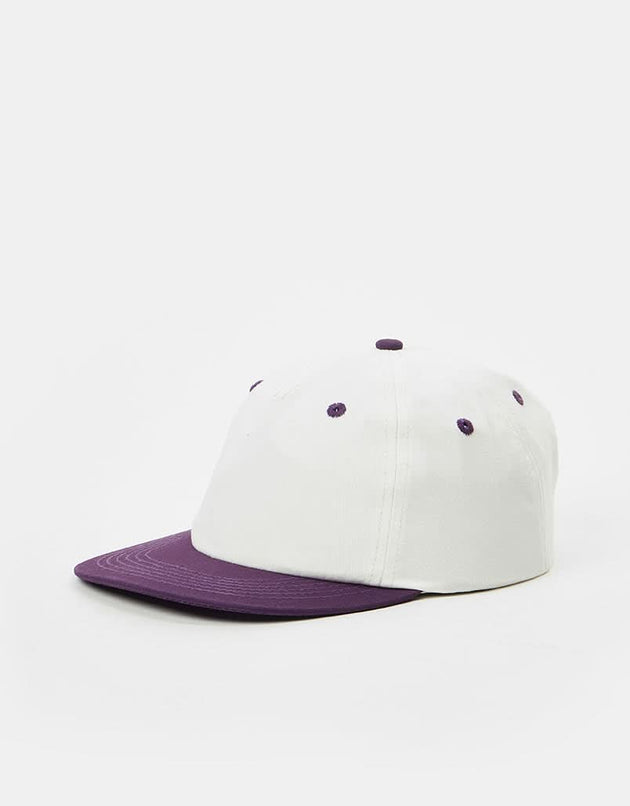 Route One Unstructured Strapback Cap - Raw/Moderate Purple