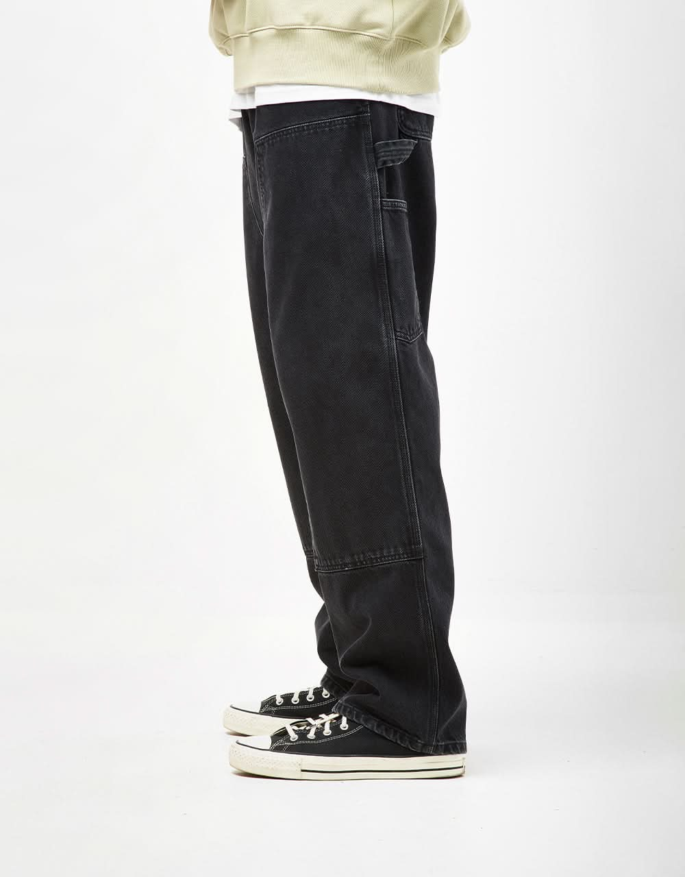 Pantalon Carhartt WIP Double Knee - Noir (Stone Washed)