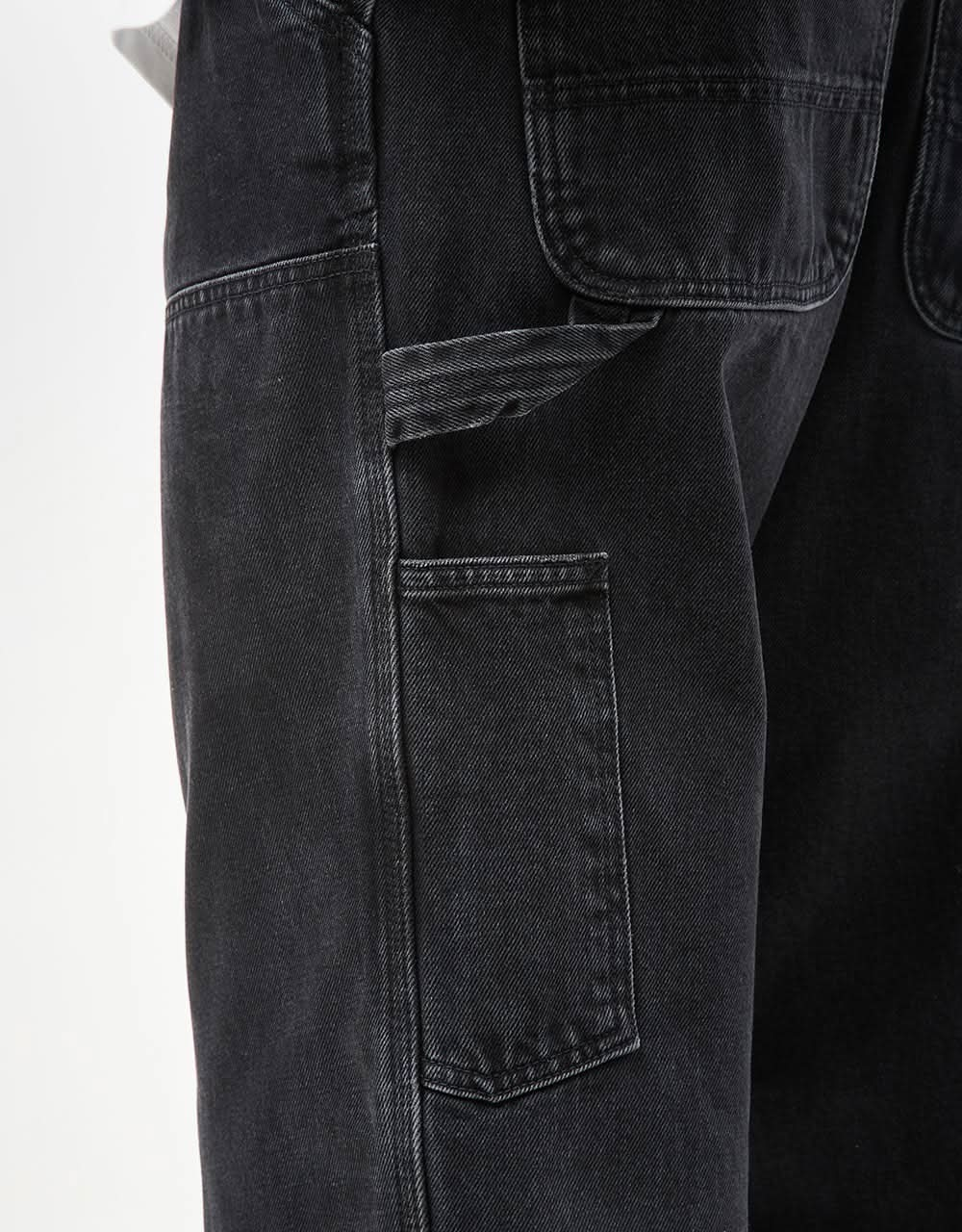 Pantalón Carhartt WIP Double Knee - Negro (lavado a la piedra)