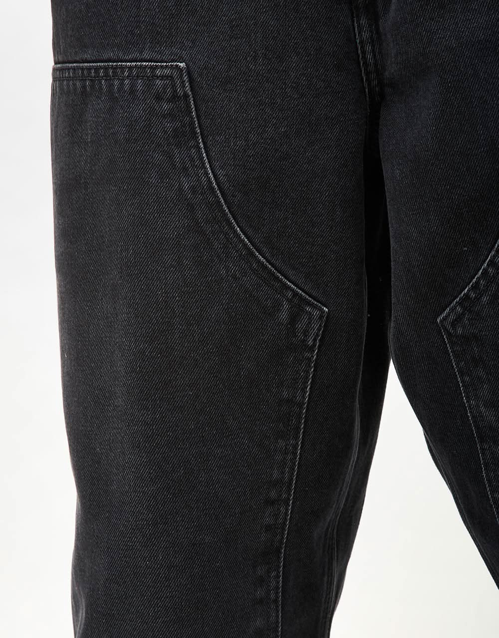 Pantalón Carhartt WIP Double Knee - Negro (lavado a la piedra)