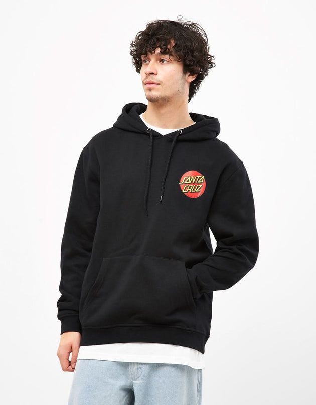 Santa Cruz Classic Dot Chest Pullover Hoodie – Schwarz