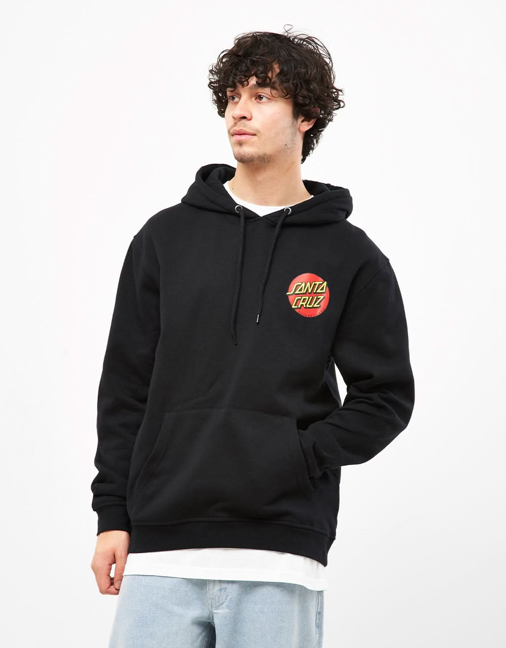 Santa Cruz Classic Dot Chest Pullover Hoodie - Black