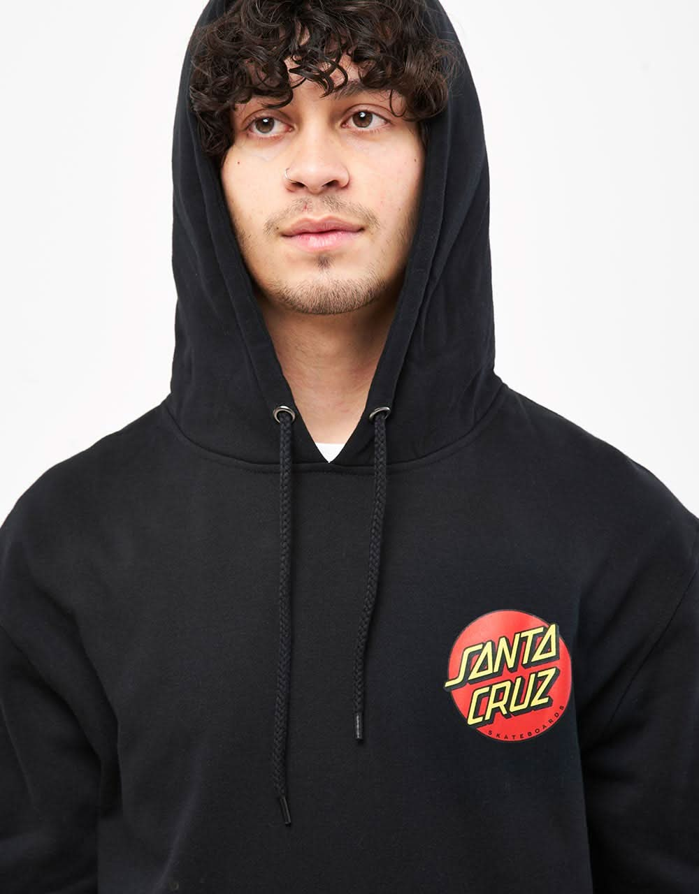 Santa Cruz Classic Dot Chest Pullover Hoodie - Black