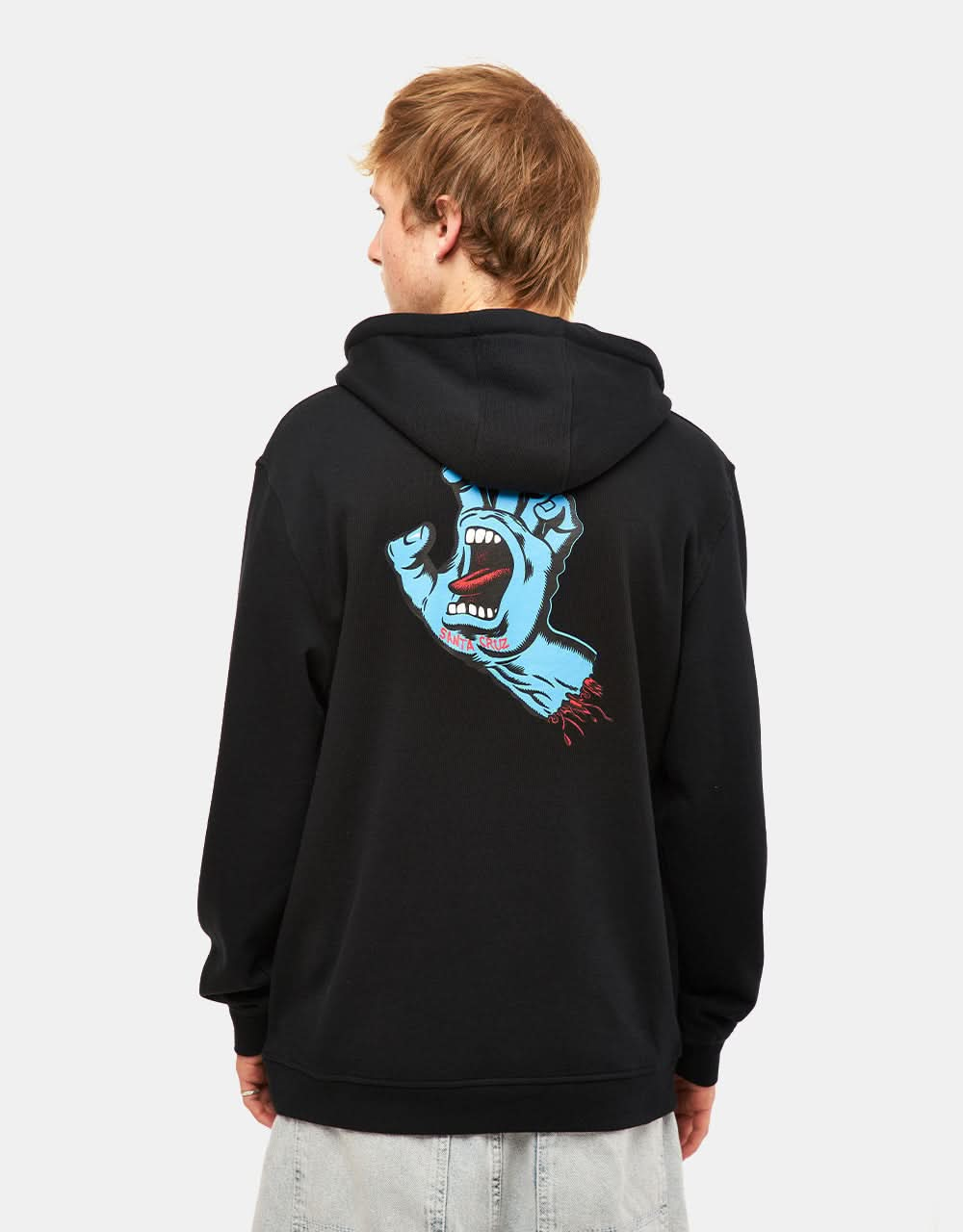 Santa Cruz Screaming Hand Chest Pullover Hoodie - Black