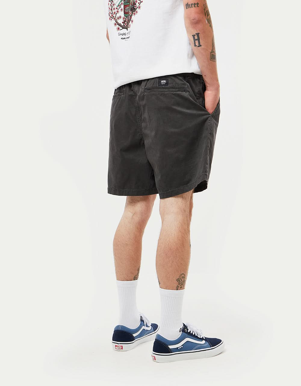 Vans Range Salt Wash Relaxed Elastic Short - Asphalt