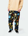 Route One Organic Baggy Pants - Tropical Black