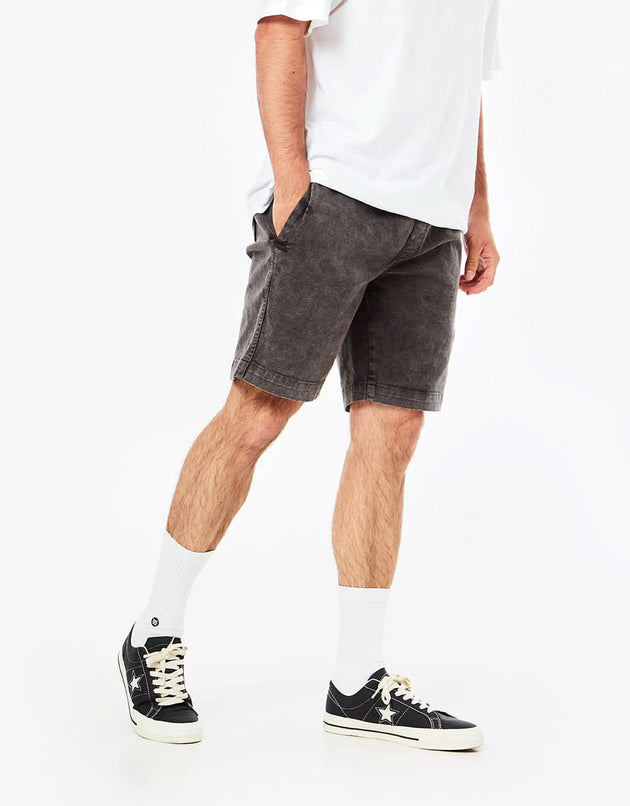 Route One Strike Wash Volley Shorts - Black