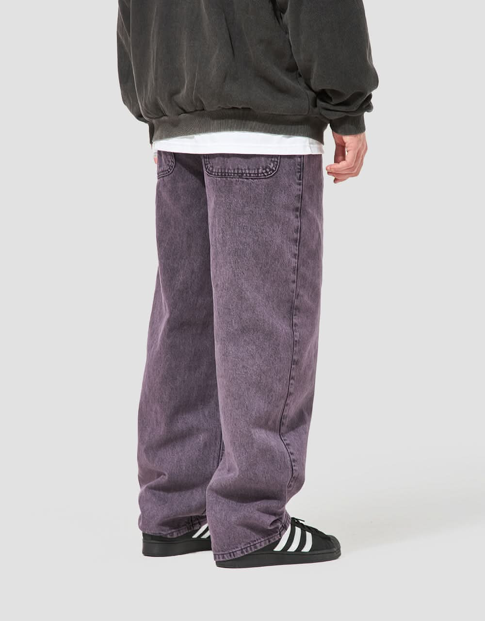 Route One Super Baggy Denim Jeans - Moderate Purple