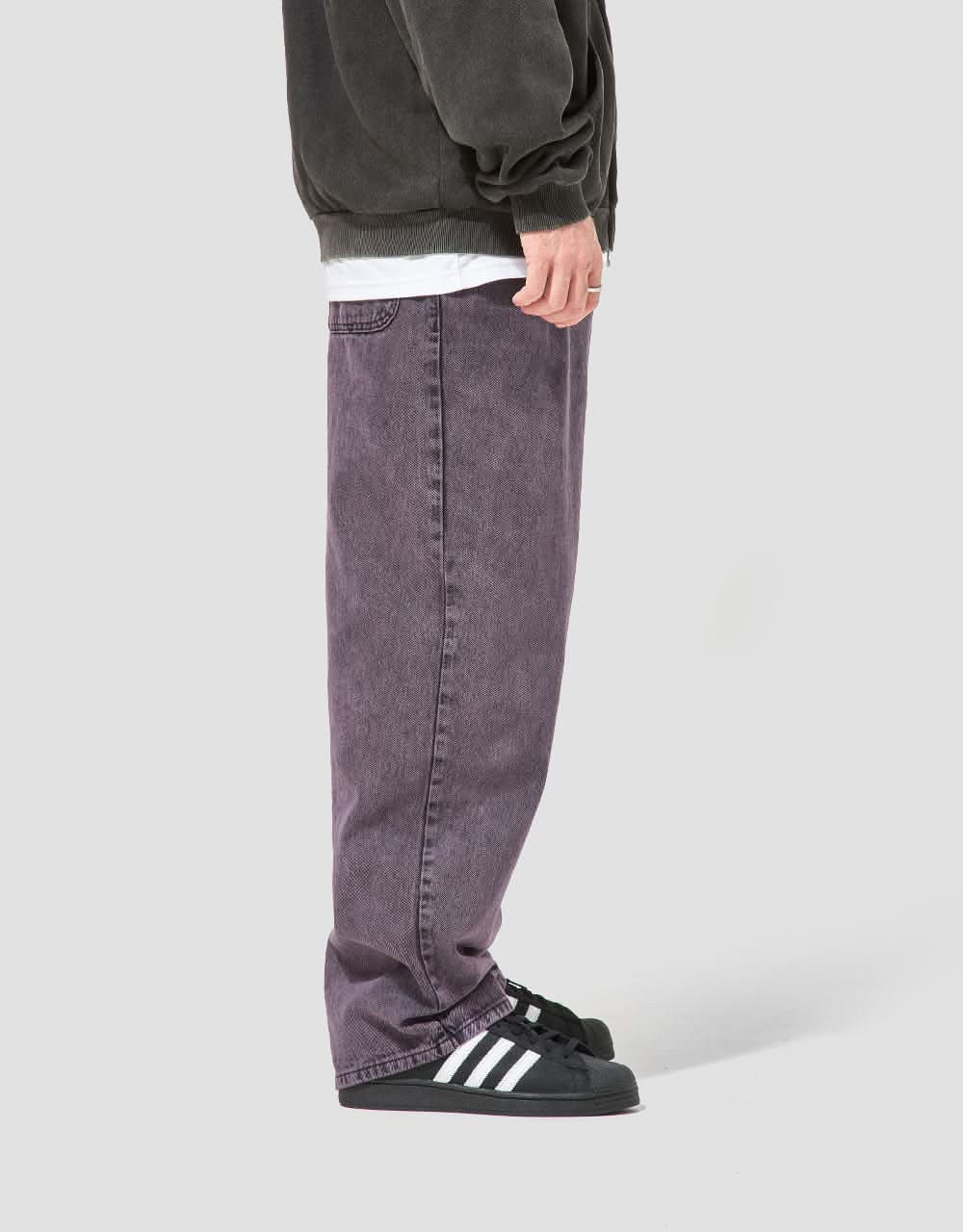 Route One Super Baggy Denim Jeans - Moderate Purple