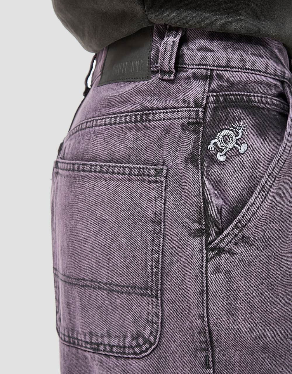 Route One Super Baggy Denim Jeans - Moderate Purple