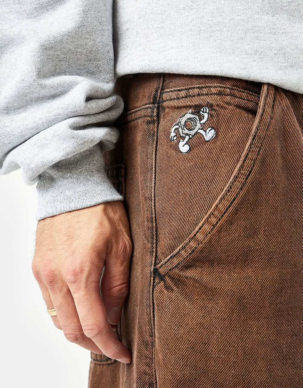 Route One Super Baggy Denim Jeans - Gingerbread