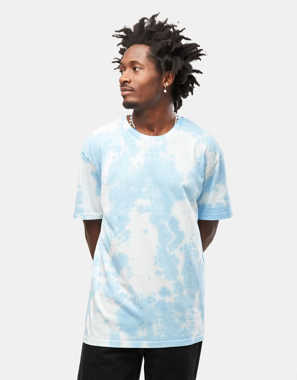 T-shirt Tie Dye organica Route One - Blu cielo