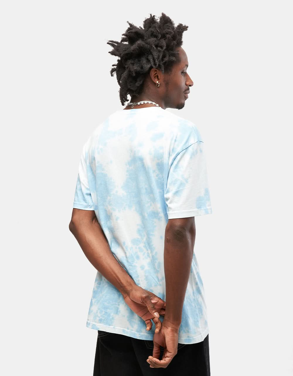 T-Shirt Tie Dye Bio Route One - Bleu Ciel