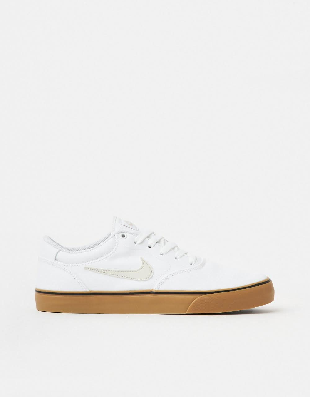 Nike SB Chron 2 Canvas Chaussures de skate - Blanc/Os clair-Blanc-Gomme marron clair