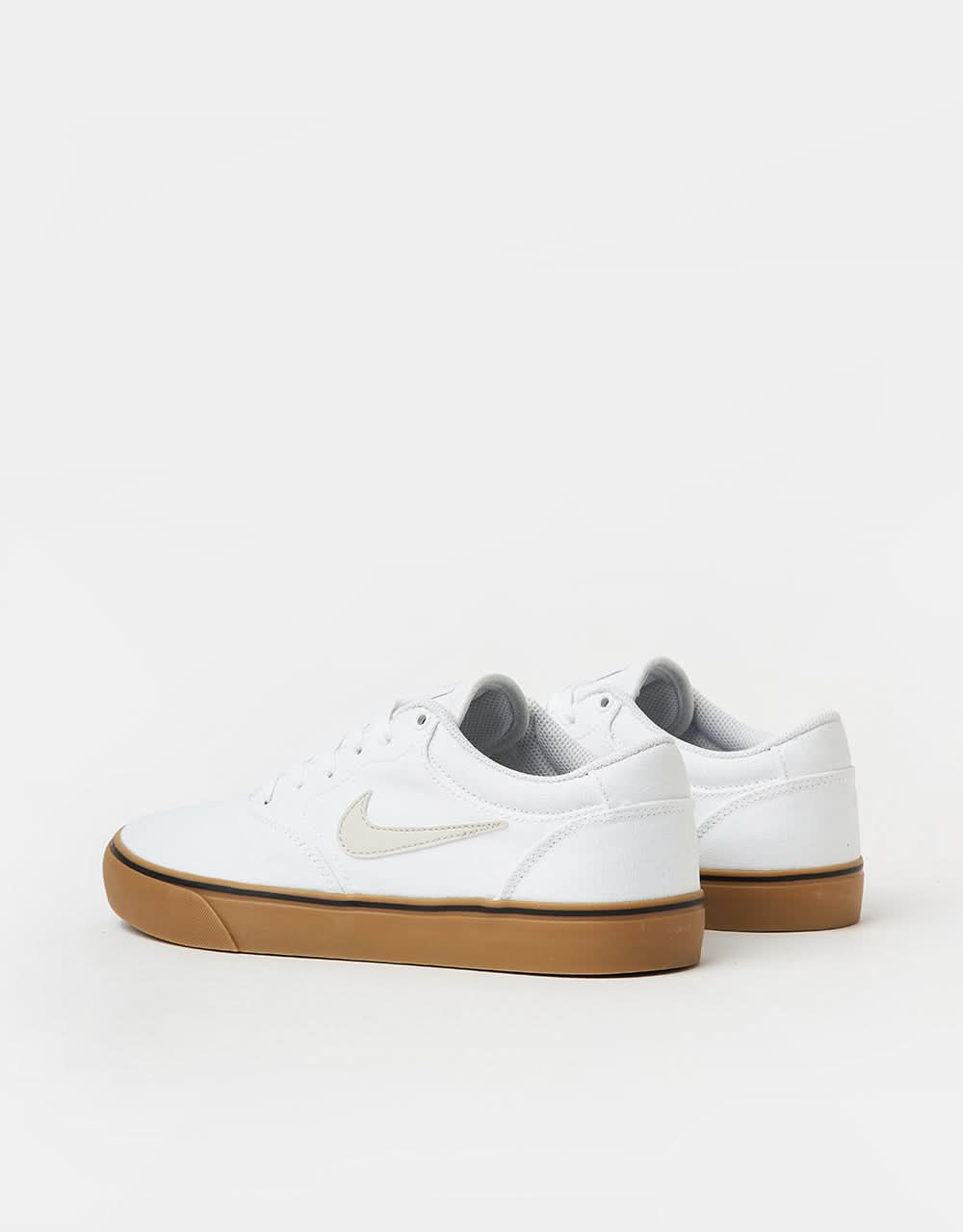 Nike SB Chron 2 Canvas Chaussures de skate - Blanc/Os clair-Blanc-Gomme marron clair