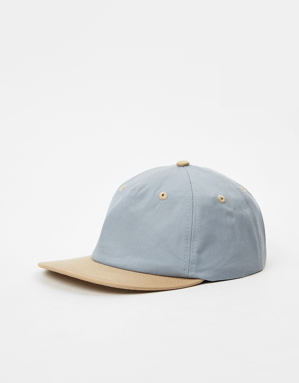 Cappellino snapback non strutturato Route One - Blu pietra/Khaki