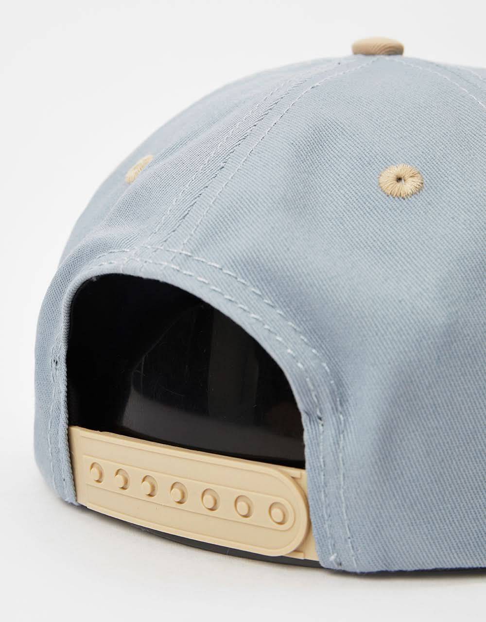 Route One Unstrukturierte Snapback-Kappe – Steinblau/Khaki