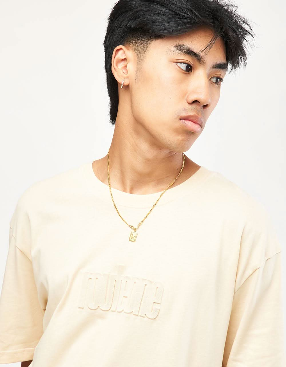 Route One Organic Chest Logo T-Shirt - Ivory Cream