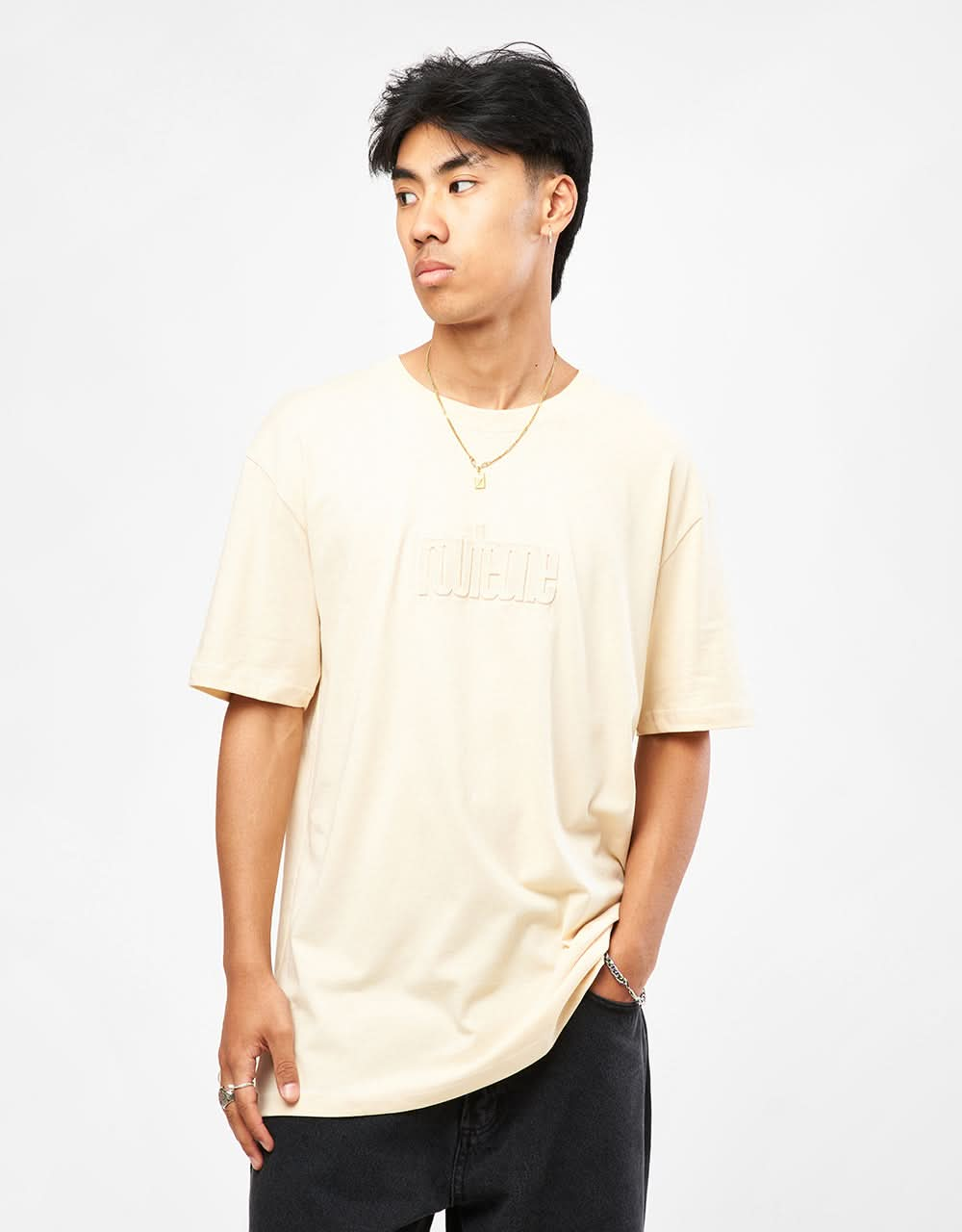 Route One Organic Chest Logo T-Shirt - Ivory Cream