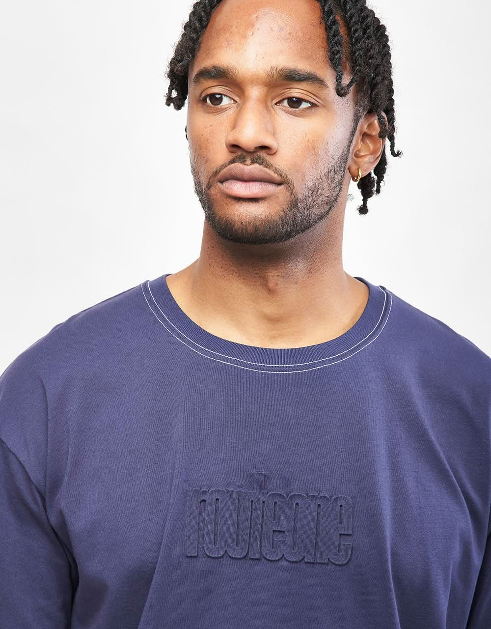 Route One Organic Chest Logo T-Shirt - Navy