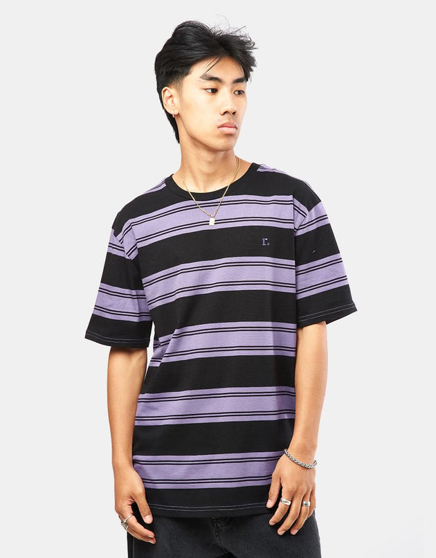 Camiseta Route One Organic Lewis Stripe - Negro/Paloma