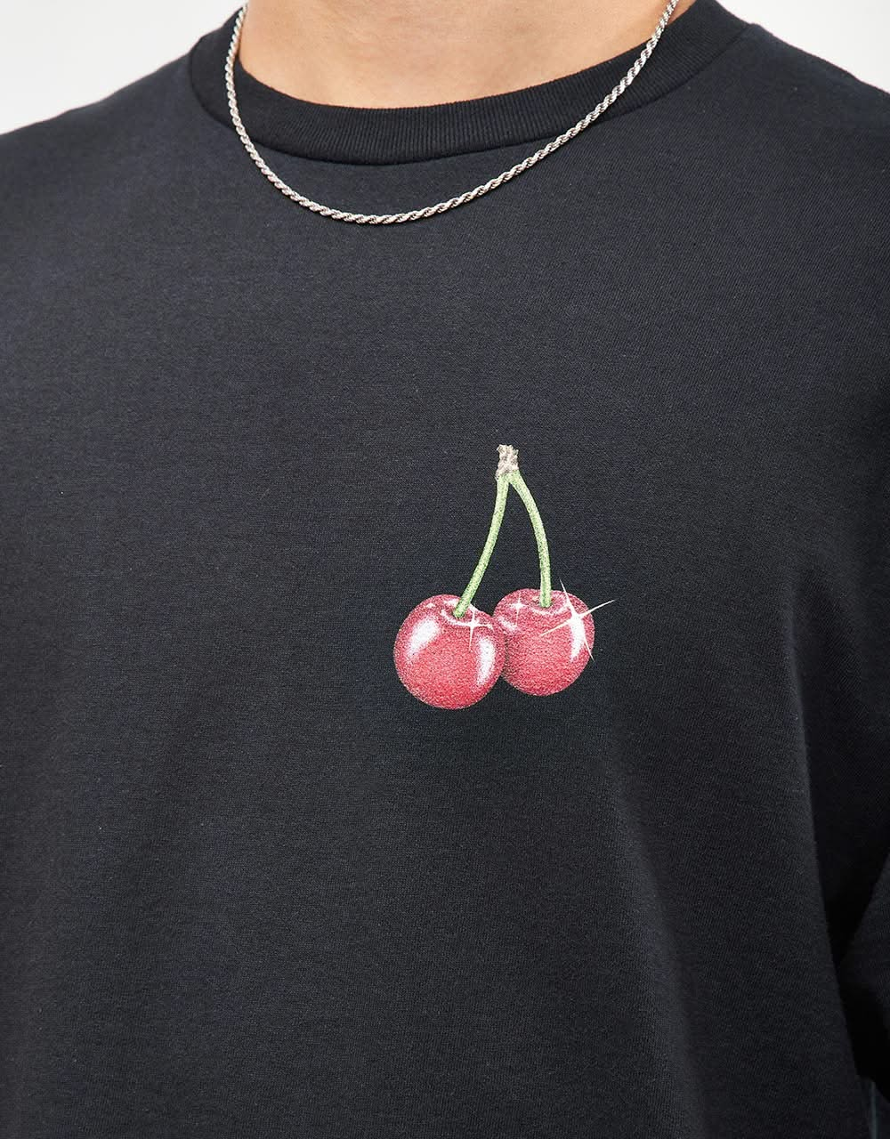 Route One Cherries T-Shirt - Black