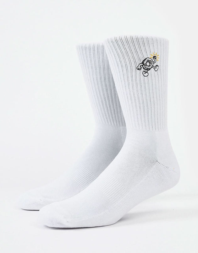 Route One Nuts Crew Socks - White