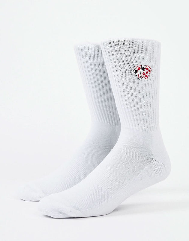 Route One Flush Crew Socks - White