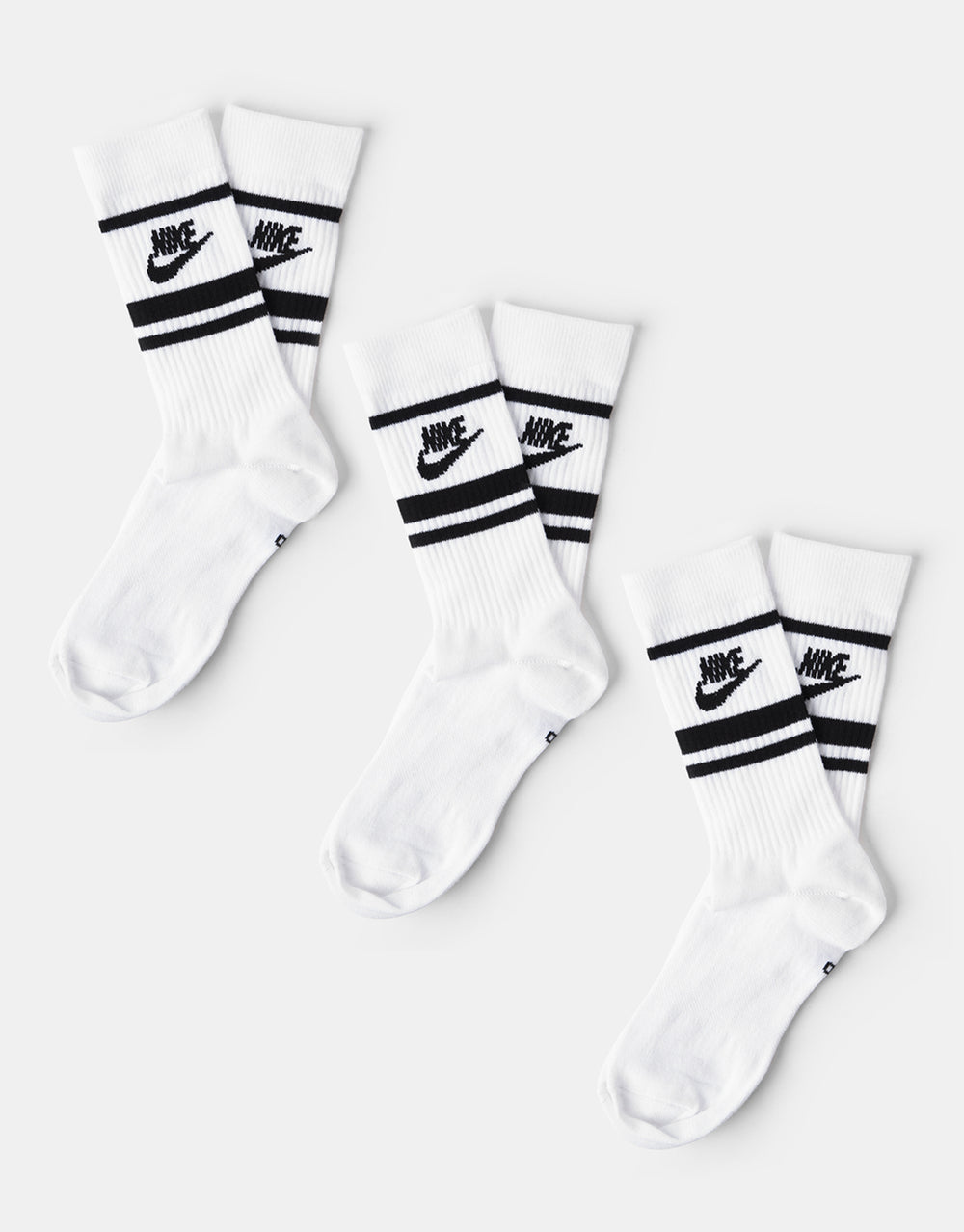 Nike Sportswear Everyday Essential 3 Pack Socks - White/Black/Black