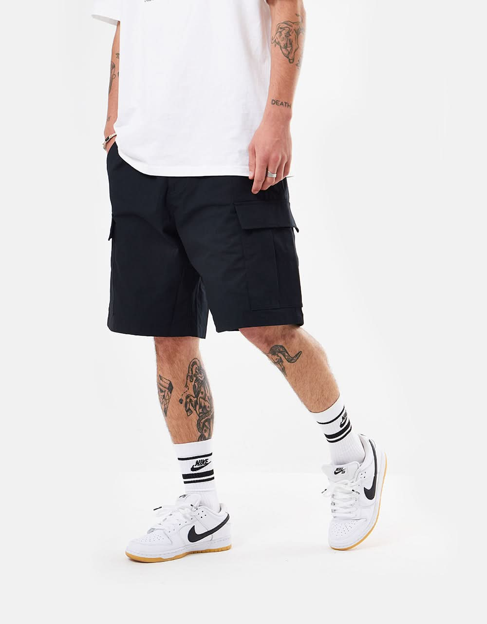 Nike SB Kearny Cargo Short – Schwarz/Weiß