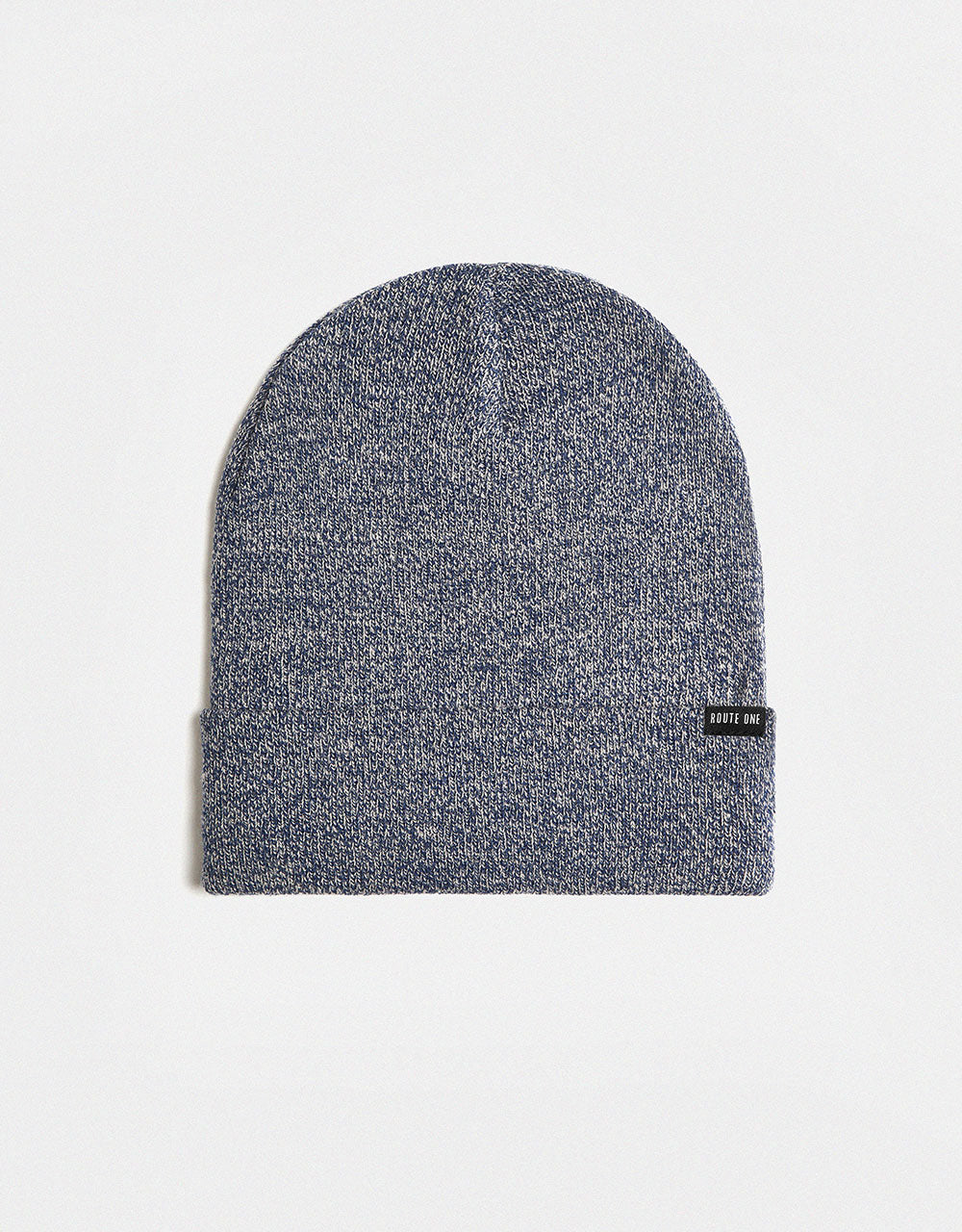 Route One Recycled NY Cuff Beanie - Heather Blue