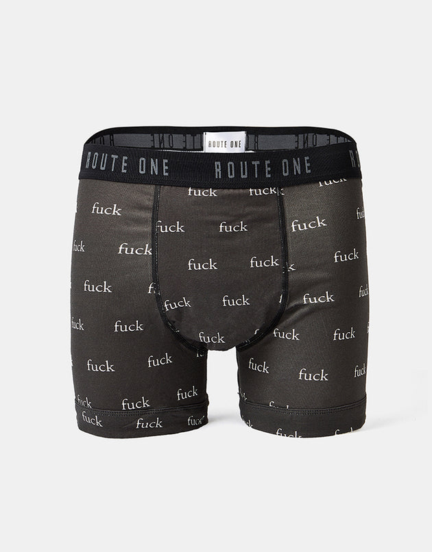 Route One klassische Boxershorts – F-It (schwarz)