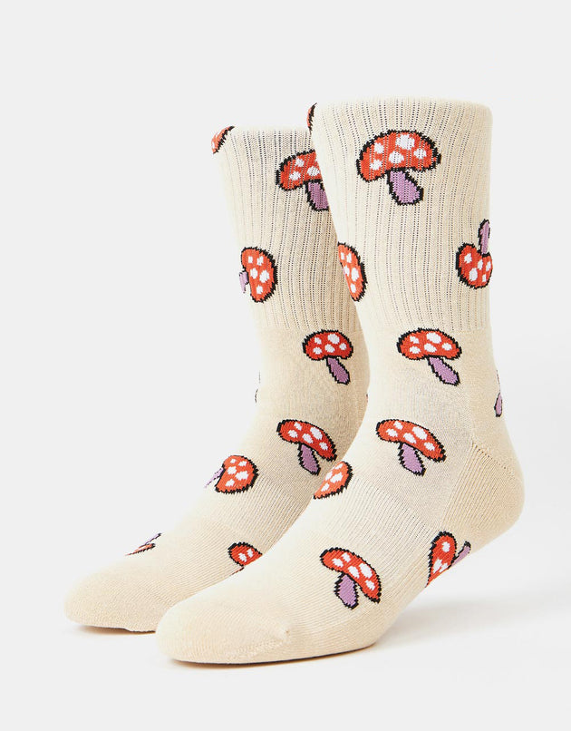 Route One Shrooms Socken – Elfenbein