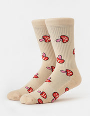 Route One Shrooms Socks - Ivory