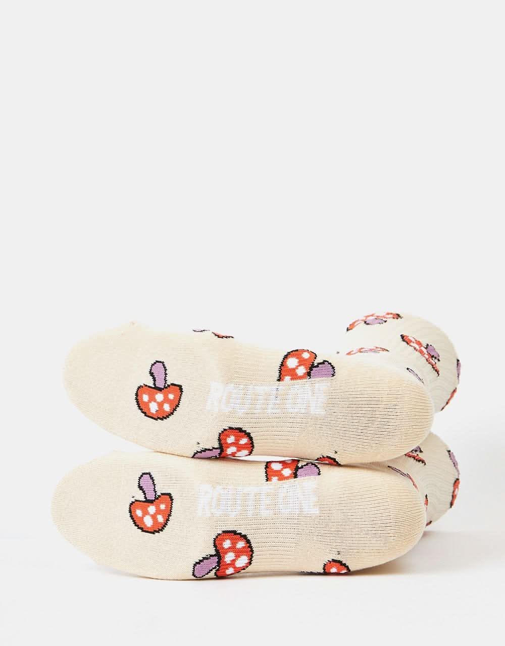 Route One Shrooms Socks - Ivory