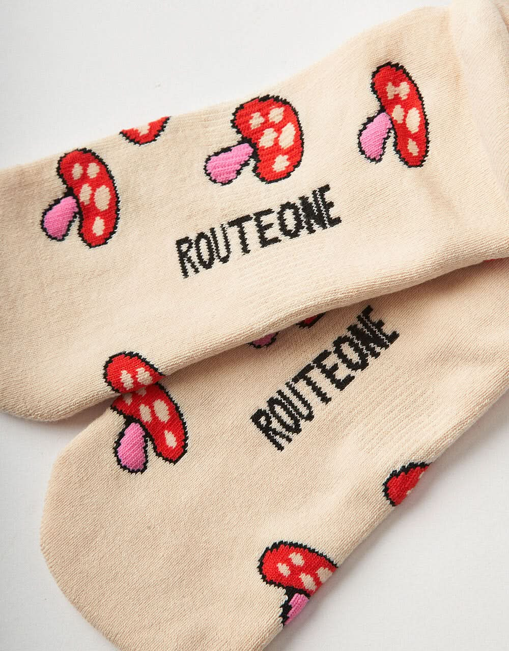 Route One Shrooms Socks - Ivory