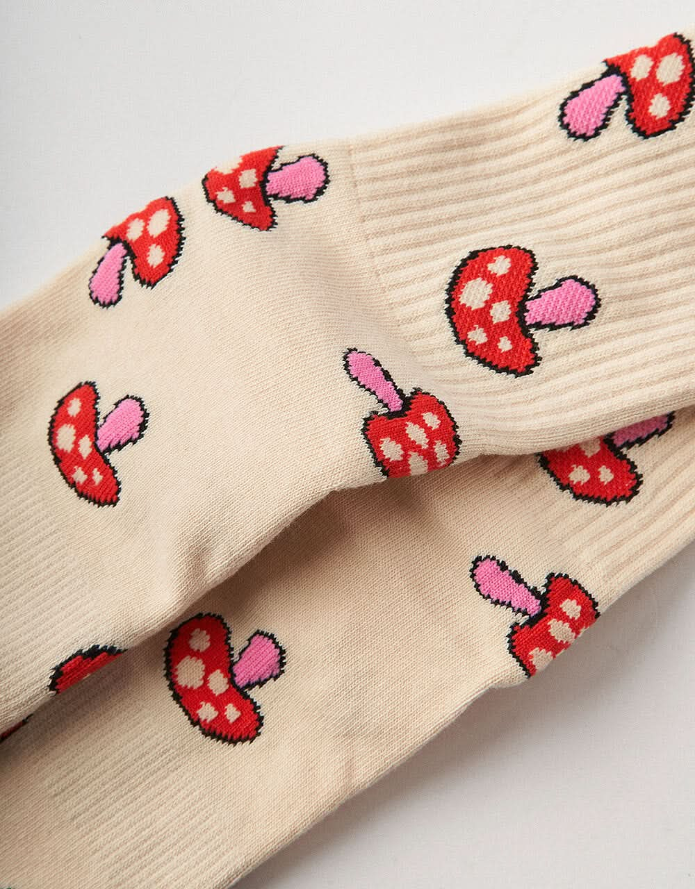 Route One Shrooms Socks - Ivory