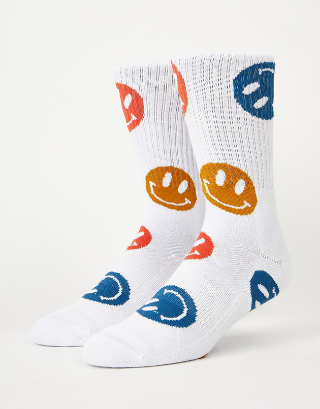 Route One Smiley Socks - White