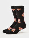 Route One Lucky Cat Socks - Black