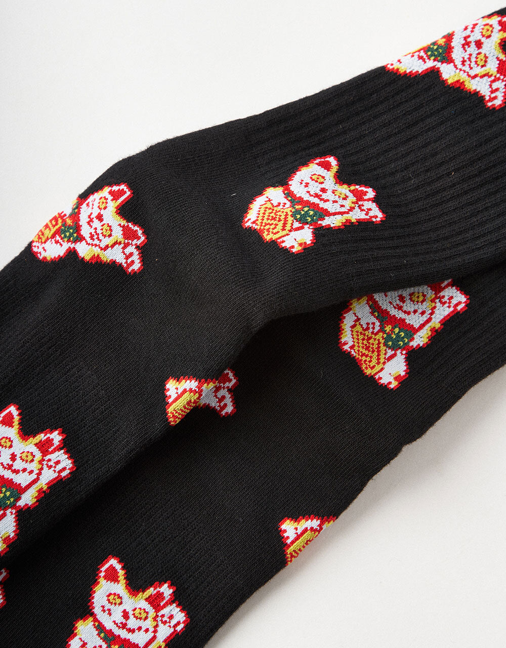 Route One Lucky Cat Socks - Black