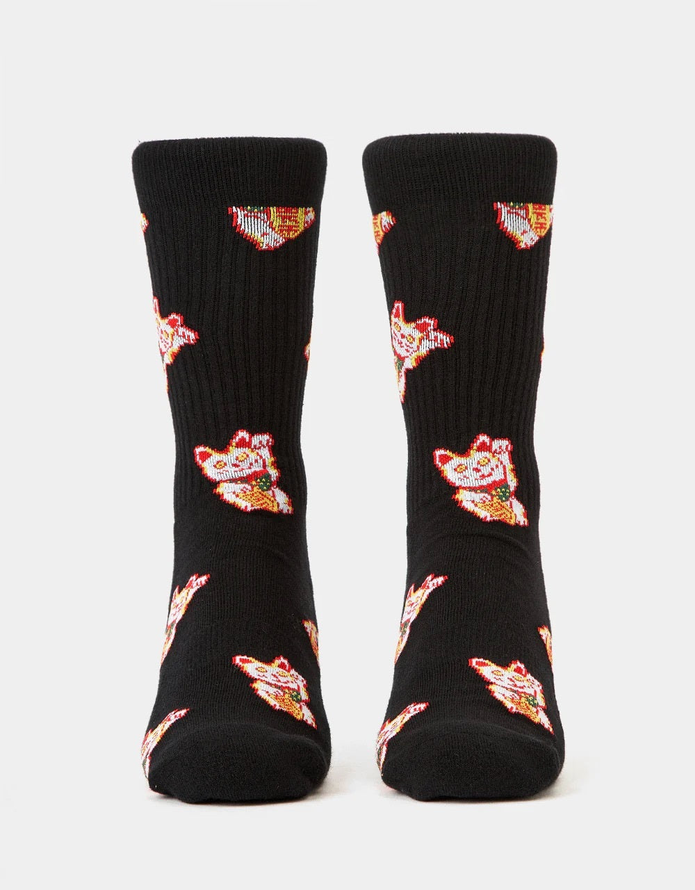 Route One Lucky Cat Socks - Black