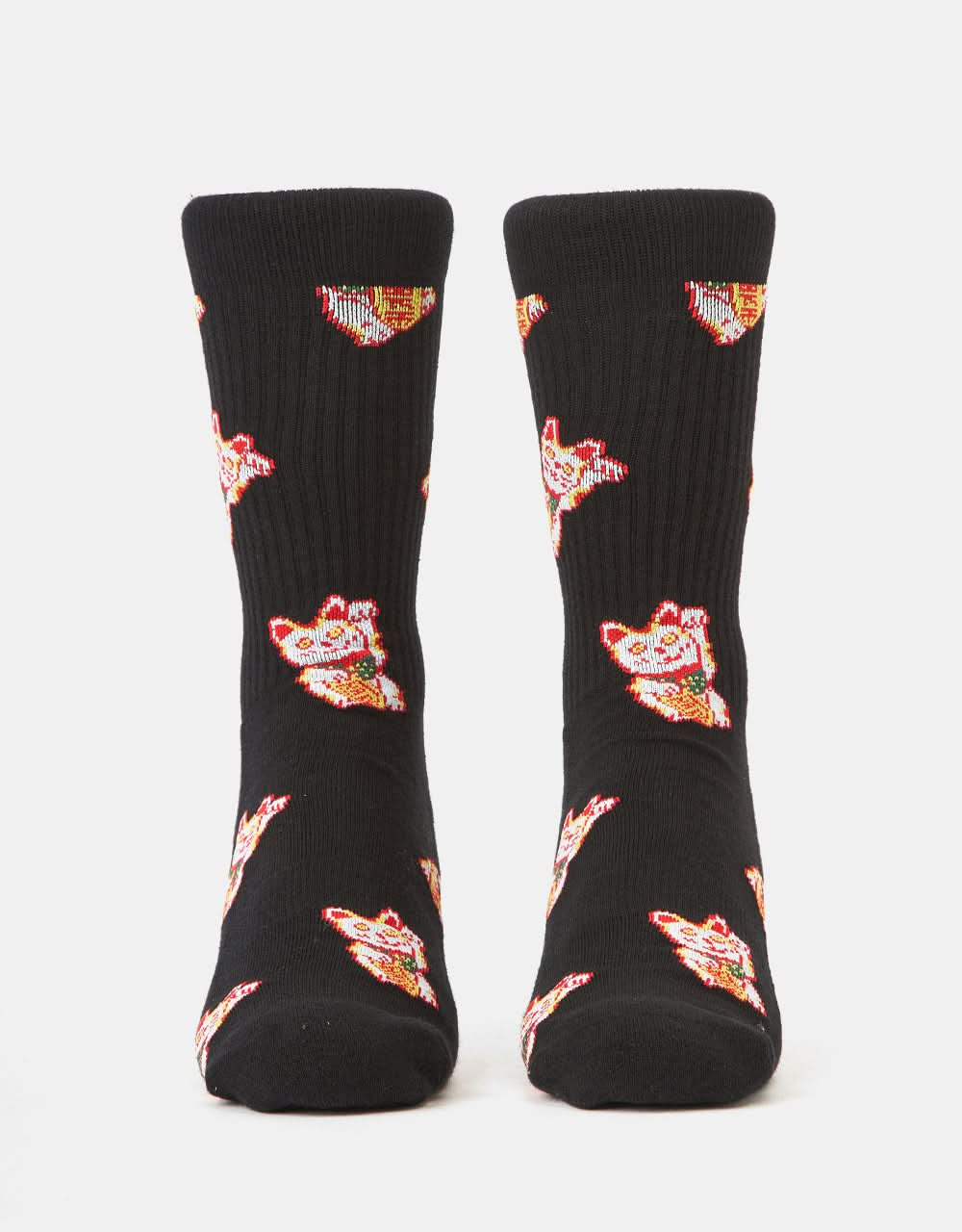 Route One Lucky Cat Socks - Black