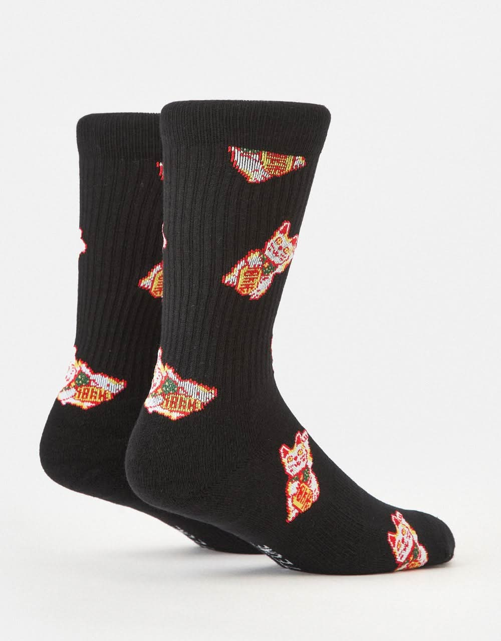 Route One Lucky Cat Socks - Black