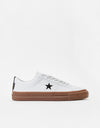 Converse One Star Pro Cordura Canvas Skate Shoes - White/Black/Dark Gum