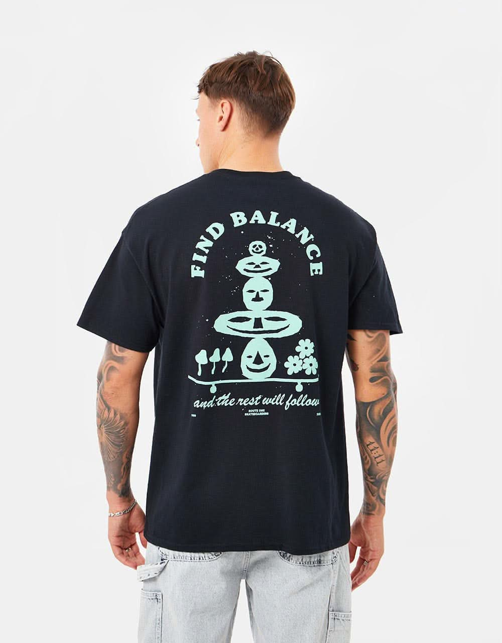 Route One Balance T-Shirt - Black