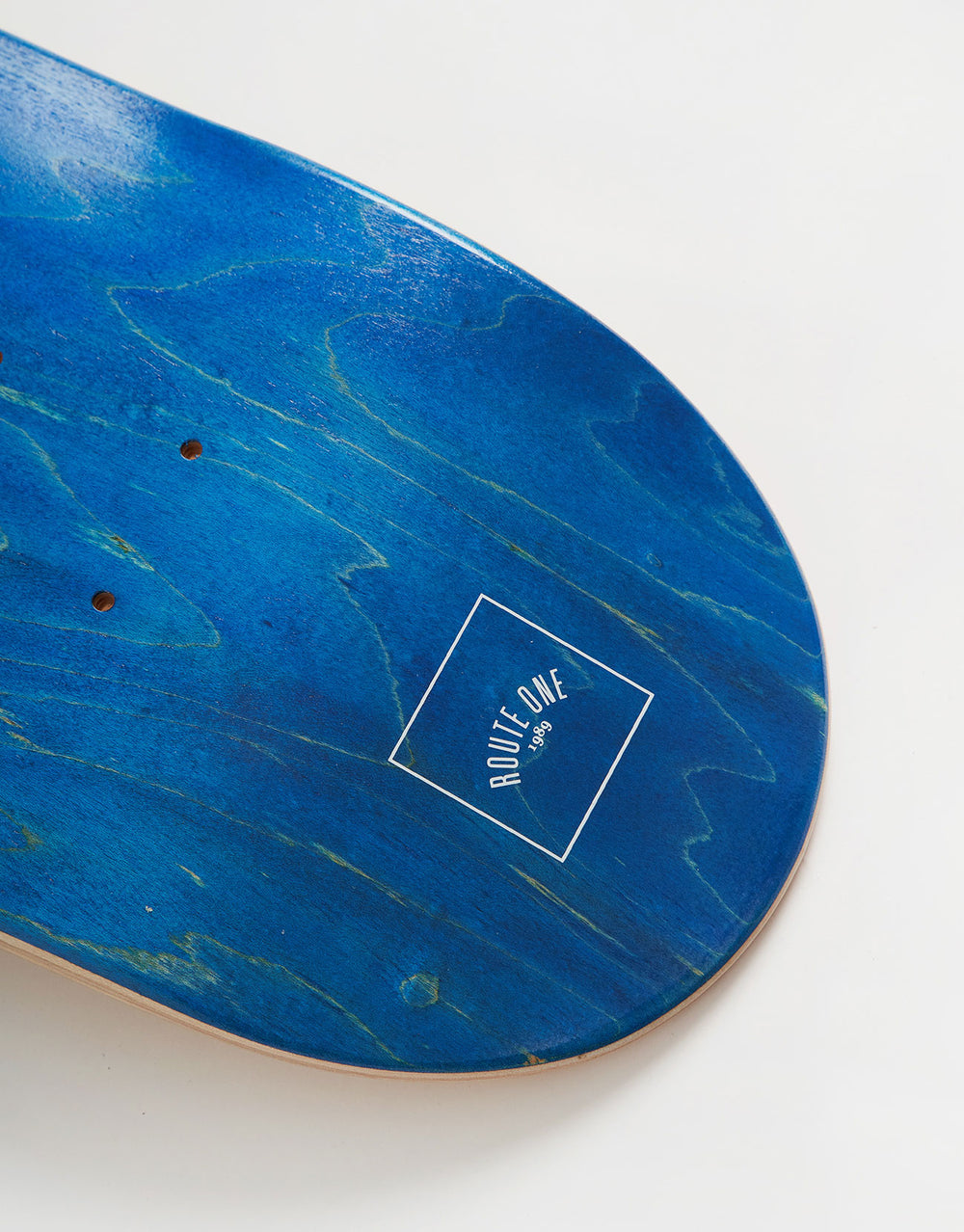 Route One Mini Logo 'OG Shape' Skateboard Deck - Blue/White