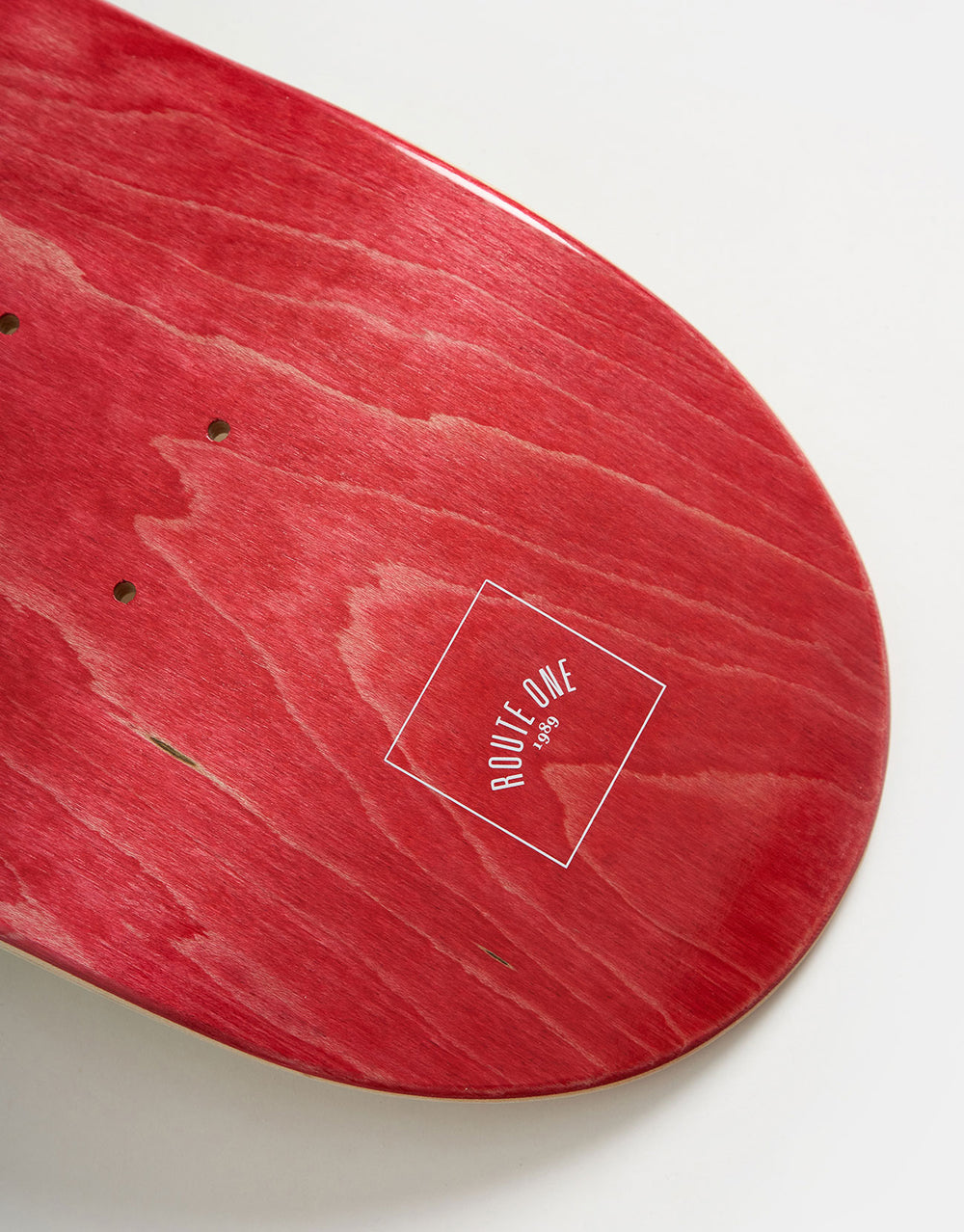 Route One Mini Logo 'OG Shape' Skateboard Deck - Red/White