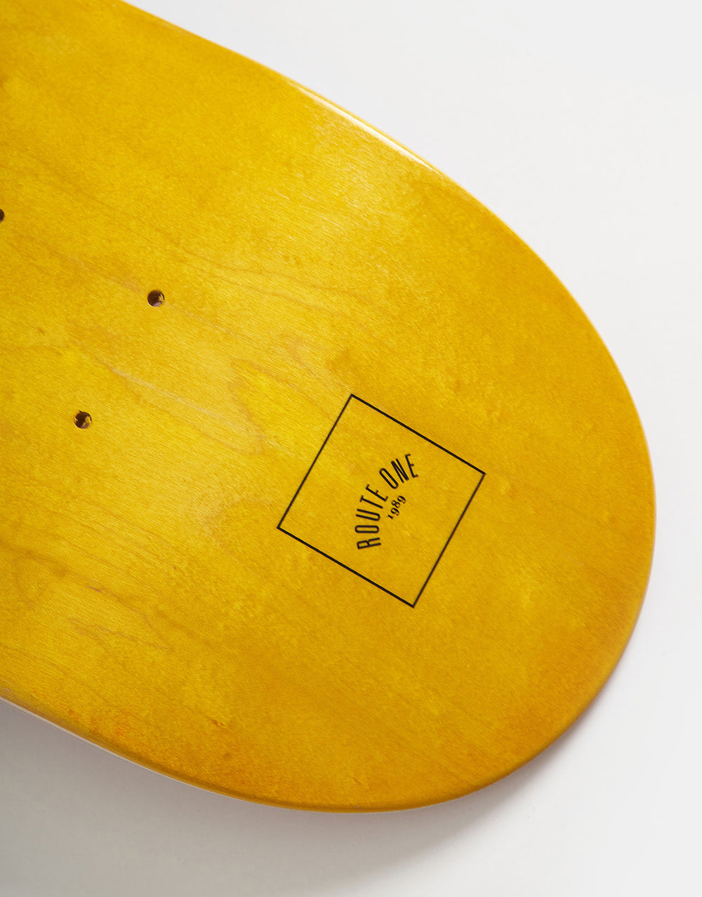 Route One Mini Logo 'OG Shape' Skateboard Deck - Yellow/Black