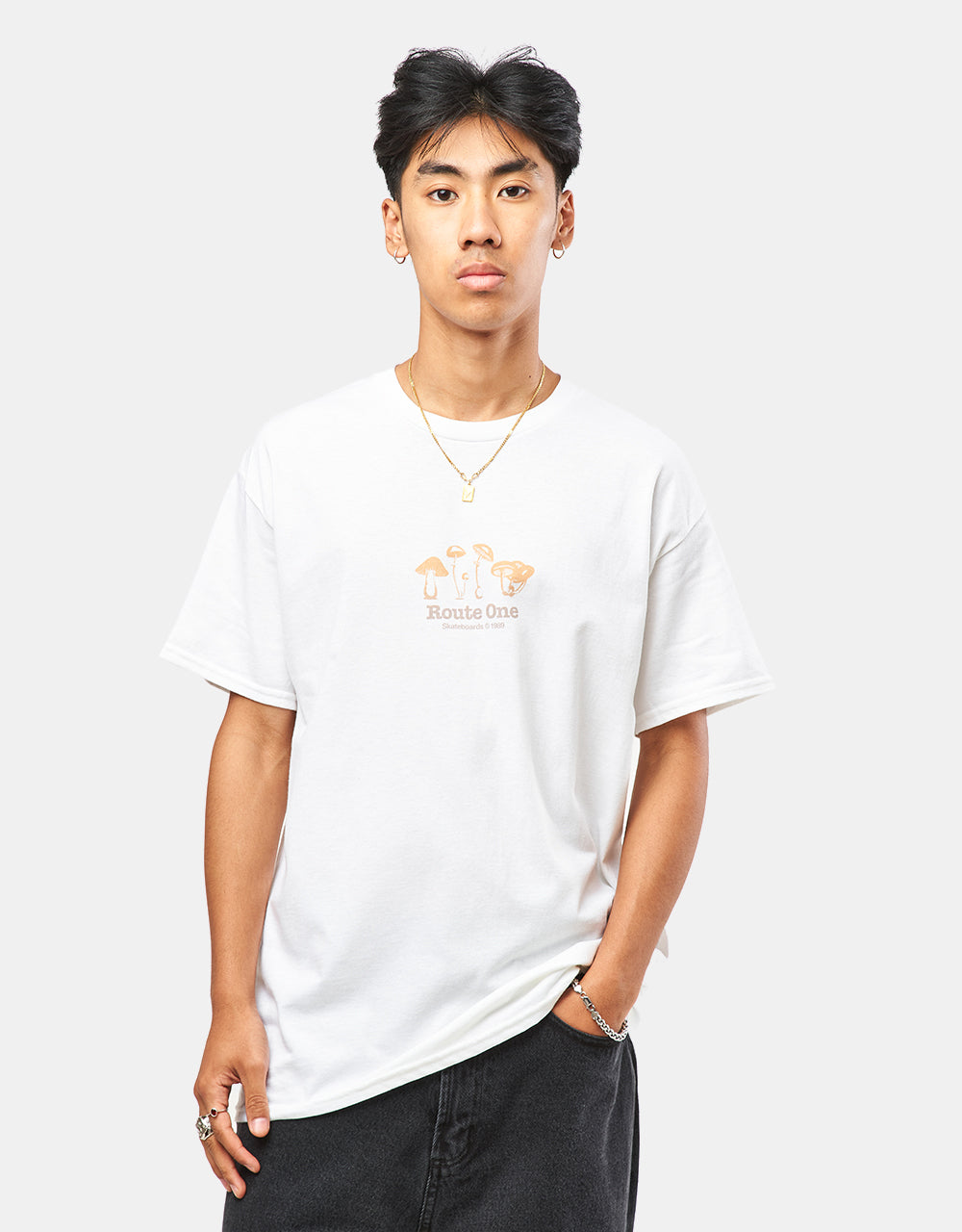 Route One Poisonous Mushrooms T-Shirt - White