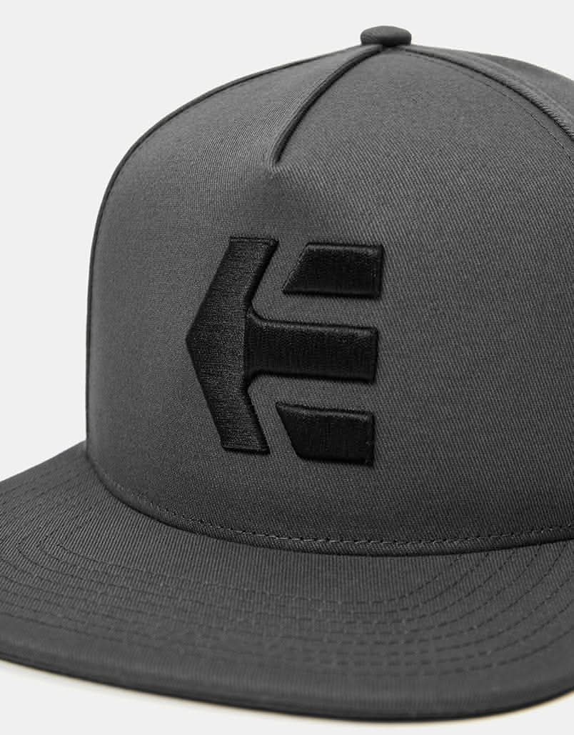 Etnies Icon Snapback Cap - Dark Grey/Black